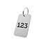 CombiCraft Aluminium sleutellabel 30x50mm met nummer - per stuk