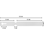 CombiCraft Blanco sleufetiketten 160x17mm voor thermal transferprinters op rol wit - per 4000 etiketten