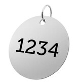 CombiCraft Aluminium sleutellabel Ø80mm met nummer - per stuk