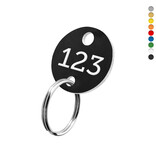CombiCraft Kunststof sleutellabel met nummer en ophanggat - per stuk