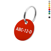 Kunststof sleutellabel met kenteken