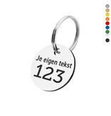 CombiCraft Kunststof sleutellabel met tekst en nummer - per stuk