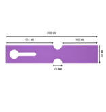 Blanco sleufetiketten voor E2 kratten 260x50mm voor thermotransferprinters op rol paars – per 500 etiketten