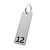 CombiCraft Aluminium sleutellabel 25x70mm met nummer