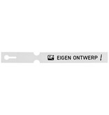 Sleufetiketten met jouw eigen ontwerp 250x25mm 4-baans - per 100 etiketten