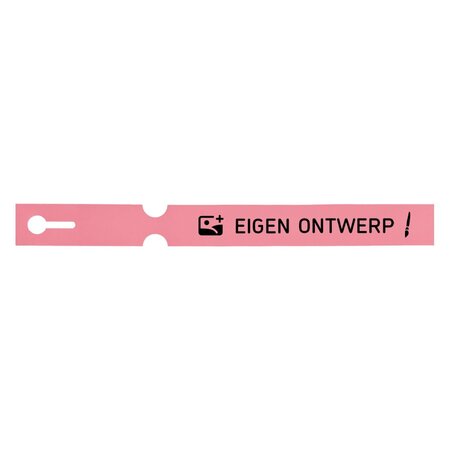 Sleufetiketten met jouw eigen ontwerp 250x25mm 4-baans - per 100 etiketten