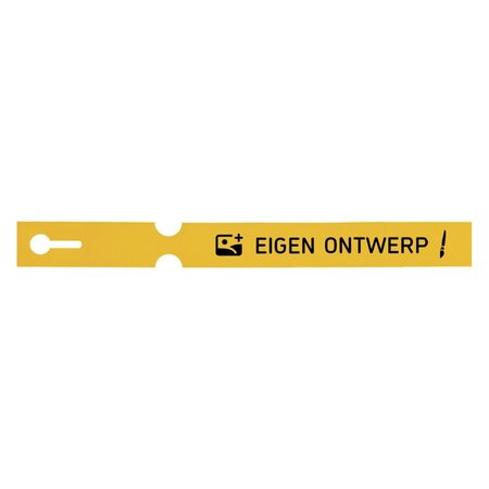 Sleufetiketten met jouw eigen ontwerp 250x25mm 4-baans - per 100 etiketten