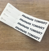 Sleufetiketten met jouw eigen ontwerp 250x25mm 4-baans - per 100 etiketten