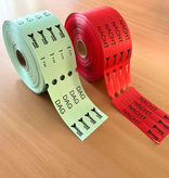 Sleufetiketten met jouw eigen ontwerp 250x25mm 4-baans - per 100 etiketten