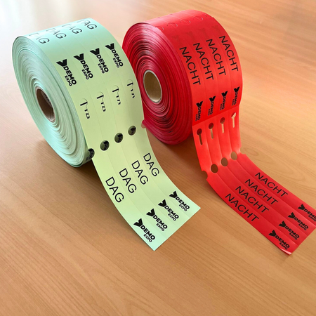 Sleufetiketten met jouw eigen ontwerp 250x25mm 4-baans - per 100 etiketten