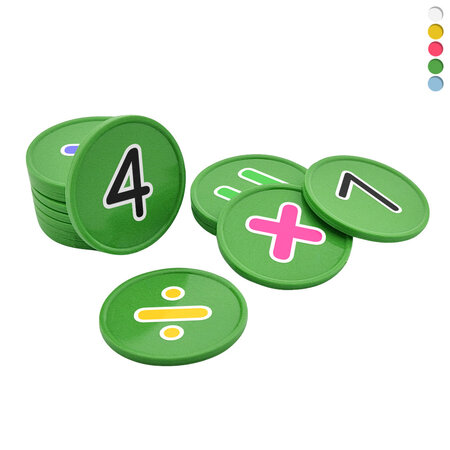 Rekenset plastic munten 35 mm