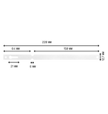 CombiCraft Blanco Tyvek sleufetiketten 220x12,7mm zigzag gevouwen voor matrixprinters in wit - per 1000 etiketten