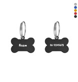 CombiCraft Hondenpenning botje klein 25x16mm met naam en tekst – per stuk