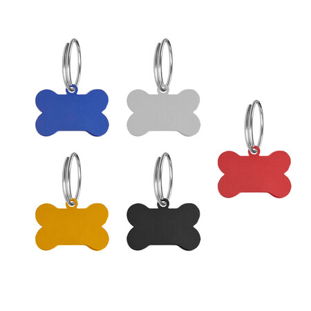 CombiCraft Hondenpenning botje klein 25x16mm met naam en tekst – per stuk