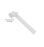 CombiCraft Blanco sleufetiketten of plantenlabels 120x13mm op rol om te beschrijven van PVC wit – per 1000 etiketten