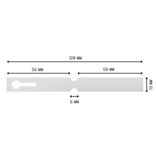 CombiCraft Blanco sleufetiketten of plantenlabels 120x13mm op rol om te beschrijven van PVC wit – per 1000 etiketten