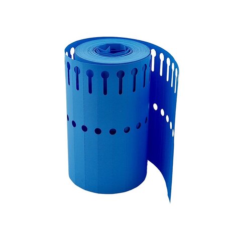 Blanco sleufetiketten of plantenlabels 120x13mm op rol om te beschrijven van PVC blauw – per 1000 etiketten