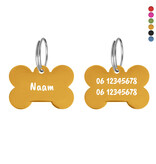 CombiCraft Hondenpenning botje middel 34x23mm met naam en tekst – per stuk