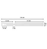 CombiCraft Blanco sleufetiketten 200x17mm voor thermotransferprinters op rol wit - per 3000 etiketten