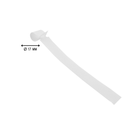 Blanco sleufetiketten 200x17mm voor thermotransferprinters op rol wit - per 3000 etiketten