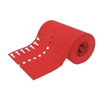 Sleufetiketten rood 120x13mm beschrijfbaar