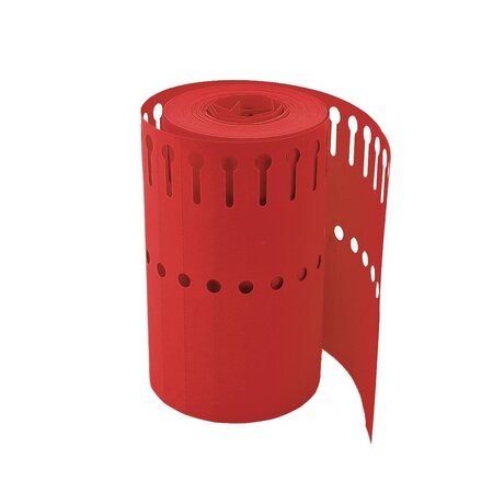 CombiCraft Blanco sleufetiketten of plantenlabels 120x13mm op rol om te beschrijven van PVC rood – per 1000 etiketten