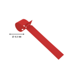 CombiCraft Blanco sleufetiketten of plantenlabels 120x13mm op rol om te beschrijven van PVC rood – per 1000 etiketten