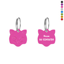 Kattenpenning 23x23mm met tekst