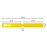 CombiCraft Blanco sleufetiketten of plantenlabels 120x13mm op rol om te beschrijven van PVC geel – per 1000 etiketten