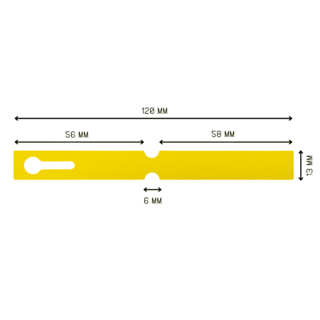 CombiCraft Blanco sleufetiketten of plantenlabels 120x13mm op rol om te beschrijven van PVC geel – per 1000 etiketten