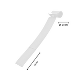 Blanco sleufetiketten 250x25mm met afscheurstrook voor thermal transferprinters op rol wit - per 1500 etiketten