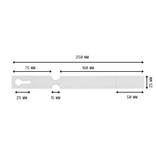 CombiCraft Blanco sleufetiketten 250x25mm met afscheurstrook voor thermal transferprinters op rol wit - per 1500 etiketten