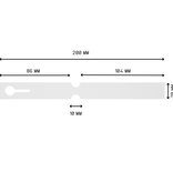 Sleufetiketten PVC op rol 200x20mm beschrijfbaar - per 1000 etiketten