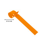 CombiCraft Sleufetiketten PVC op rol 120x13mm beschrijfbaar oranje - per 1000 etiketten