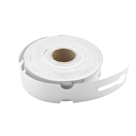 Witte sleufetiketten voor E2 kratten 260 x 50 mm op rol voor Thermo Transfer Printers of om op te schrijven - per 500 etiketten
