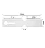 CombiCraft Witte sleufetiketten voor E2 kratten 260 x 50 mm op rol voor Thermo Transfer Printers of om op te schrijven - per 500 etiketten