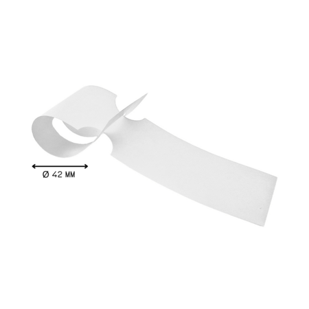 Witte sleufetiketten voor E2 kratten 260 x 50 mm op rol voor Thermo Transfer Printers of om op te schrijven - per 500 etiketten