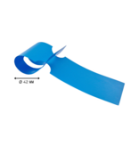 Blanco sleufetiketten voor E2 kratten 260x50mm voor thermal transferprinters op rol blauw – per 500 etiketten