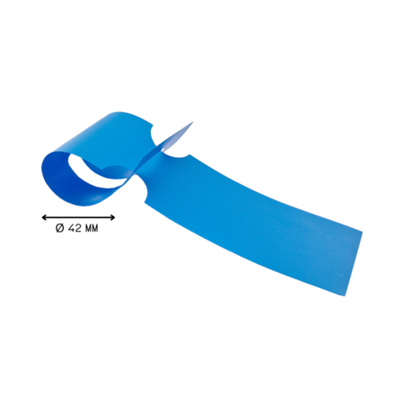 Blanco sleufetiketten voor E2 kratten 260x50mm voor thermal transferprinters op rol blauw – per 500 etiketten