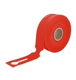 Rode sleufetiketten voor E2 kratten 260 x 50 mm op rol voor Thermo Transfer Printers of om op te schrijven - per 500 etiketten