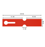 CombiCraft Rode sleufetiketten voor E2 kratten 260 x 50 mm op rol voor Thermo Transfer Printers of om op te schrijven - per 500 etiketten