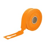 Blanco sleufetiketten voor E2 kratten 260x50mm voor thermal transferprinters op rol oranje – per 500 etiketten