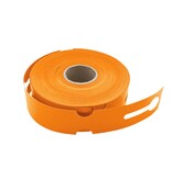 Blanco sleufetiketten voor E2 kratten 260x50mm voor thermal transferprinters op rol oranje – per 500 etiketten