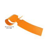 Blanco sleufetiketten voor E2 kratten 260x50mm voor thermal transferprinters op rol oranje – per 500 etiketten