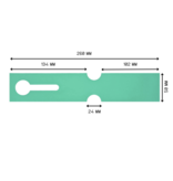 CombiCraft Blanco sleufetiketten voor E2 kratten 260x50mm voor thermal transferprinters op rol groen – per 500 etiketten