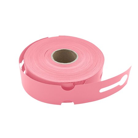 Blanco sleufetiketten voor E2 kratten 260x50mm voor thermotransferprinters op rol roze – per 500 etiketten