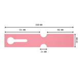 Blanco sleufetiketten voor E2 kratten 260x50mm voor thermotransferprinters op rol roze – per 500 etiketten