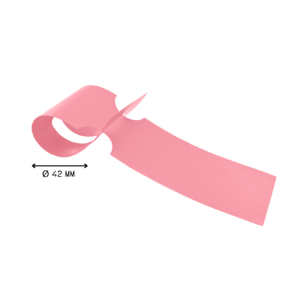 Blanco sleufetiketten voor E2 kratten 260x50mm voor thermotransferprinters op rol roze – per 500 etiketten