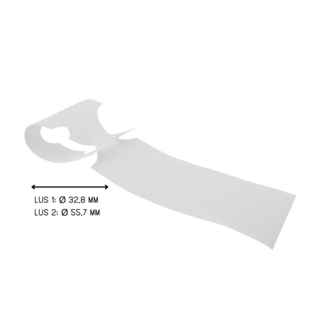 CombiCraft Sleufetiketten Giant in wit 381x75mm voor thermo transferprinters op rol - 250 stuks