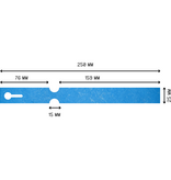 CombiCraft Tyvek sleufetiketten 250x25mm op rol - per rol met 1500 etiketten